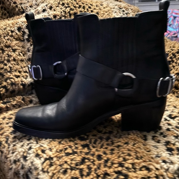 SAM ELDMAN BELLAMIE Black Ankle Boots 7.5 - Picture 4 of 7